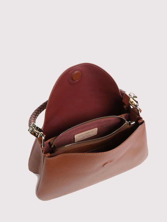 Tiggy Leather Knitted Women's Tote Bag Tabac Brown
