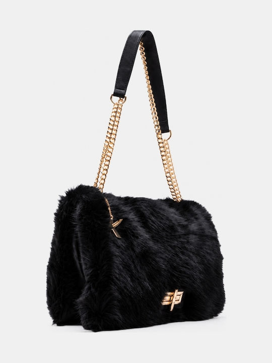 Fur Women's Shoulder Bag Black