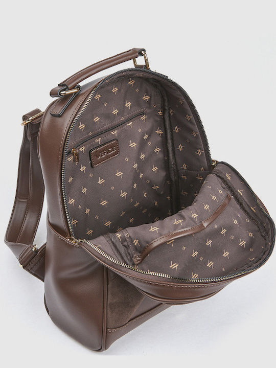 Women's Backpack Suede Brown