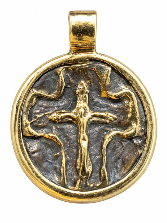 Senzio Belibasakis Charm Talisman Constantine ID Card from Gold Plated Silver