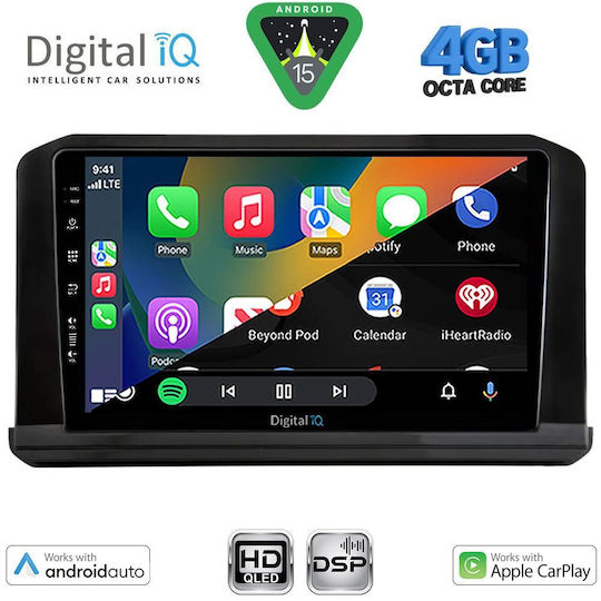 Digital IQ Автомобилна Аудио Система за Nissan Navara 2025 (Bluetooth/USB/Вграден Wi-Fi/GPS/Apple CarPlay/Android Auto) с Touch Screen 10"