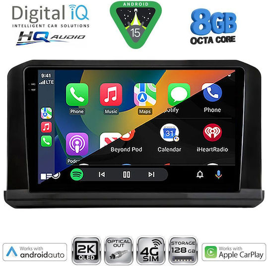 Digital IQ Автомобилна Аудио Система за Nissan Navara 2025 (Bluetooth/USB/Вграден Wi-Fi/GPS/Apple CarPlay/Android Auto) с Touch Screen 10"