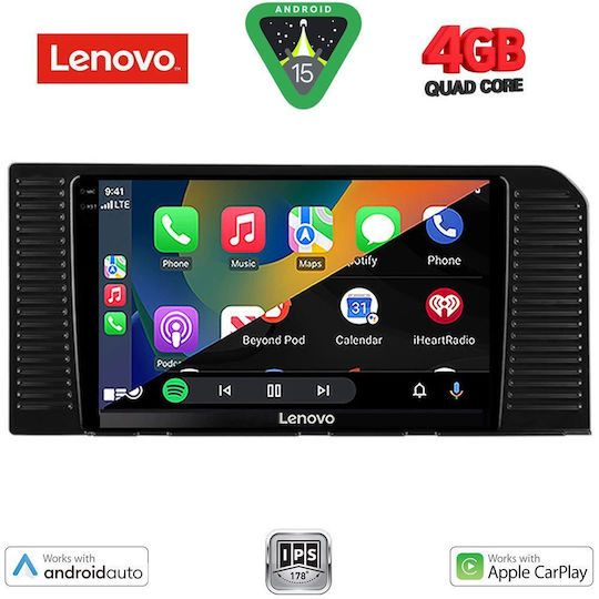 Lenovo Автомобилна Аудио Система за Toyota Prado 2023 (Bluetooth/USB/Вграден Wi-Fi/GPS/Apple CarPlay/Android Auto) с Touch Screen 10"
