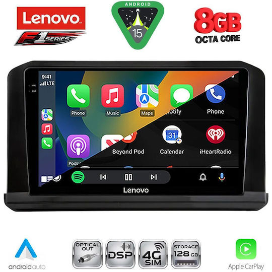 Lenovo Sistem Audio Auto pentru Nissan Navara 2025 Bluetooth USB Wi-Fi GPS Apple CarPlay Android Auto cu Ecran Tactil 10"