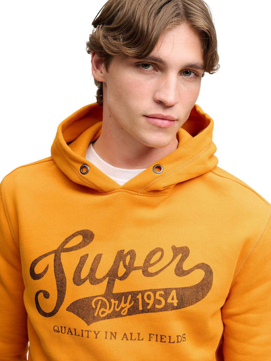 Vintage Sweatshirt mit Kapuze Orange