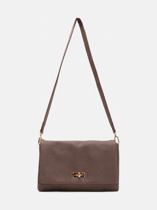 Fabric Women's Shoulder Crossbody Brown Bag