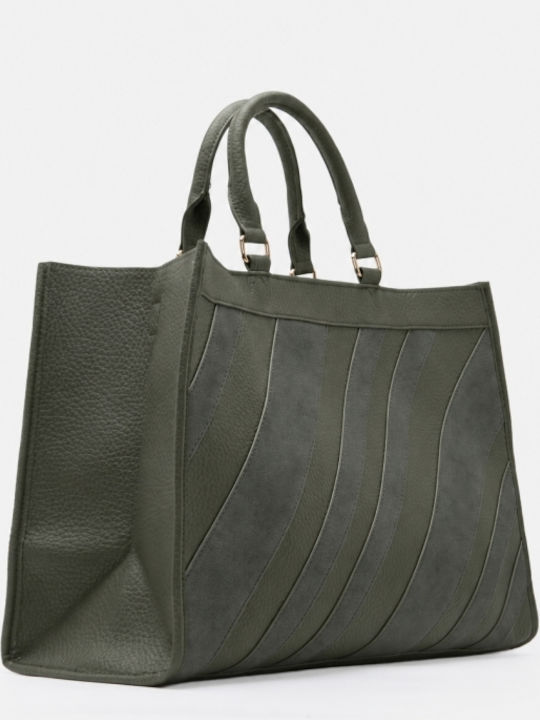 Leather Women's Handbag Crossbody Suede Khaki