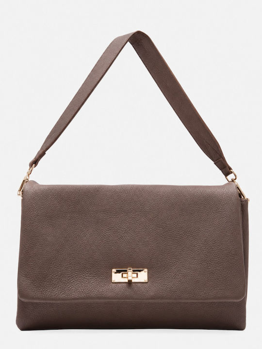 Fabric Women's Shoulder Crossbody Brown Bag