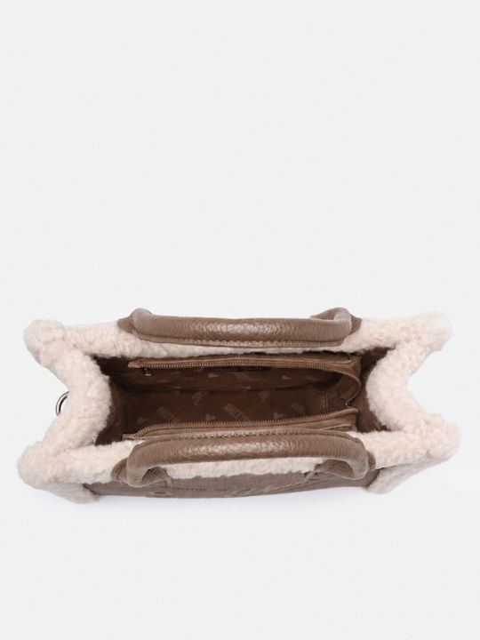 Fur Women's Handbag Crossbody Beige