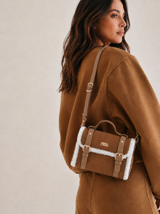 Fur Women's Satchel Bag Suede Beige