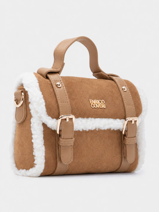 Fur Women's Satchel Bag Suede Beige