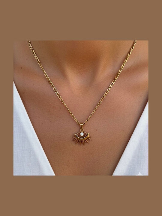 Duestelle Italia Necklace Eye From Gold Plated Steel