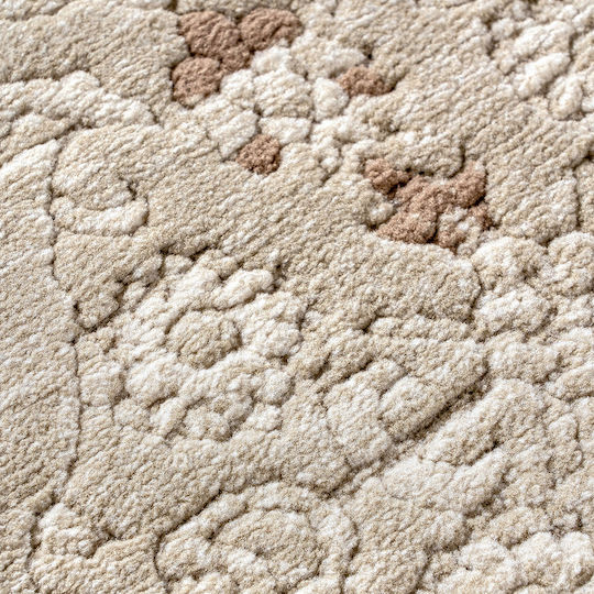 Beauty Home 9845 Wohnzimmer Teppich Rechteckig Crem,Beige 133x190cm