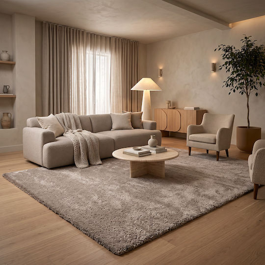 Beauty Home 9666 με Πλάτος 67cm Shaggy Μόκα (τιμή ανά μέτρο)