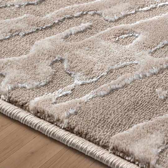 Beauty Home 9255 Rechteckiger Beiger Wohnzimmer Teppich 133x190cm