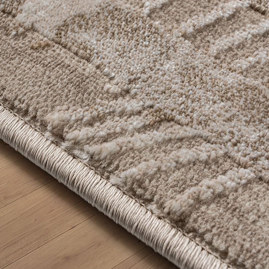 Beauty Home 9257 Rechteckiger Beigen Wohnzimmer Teppich 160x230cm
