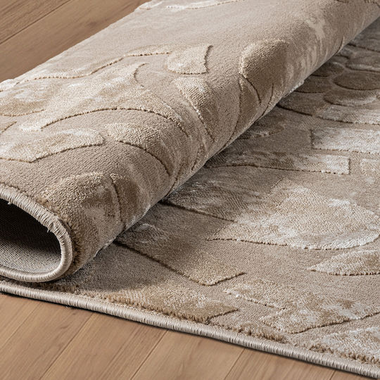 Beauty Home 9259 Rechteckiger Beiger Wohnzimmer Teppich 133x190cm