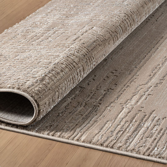 Beauty Home 9253 Rechteckiger Beiger Wohnzimmer Teppich 133x190cm