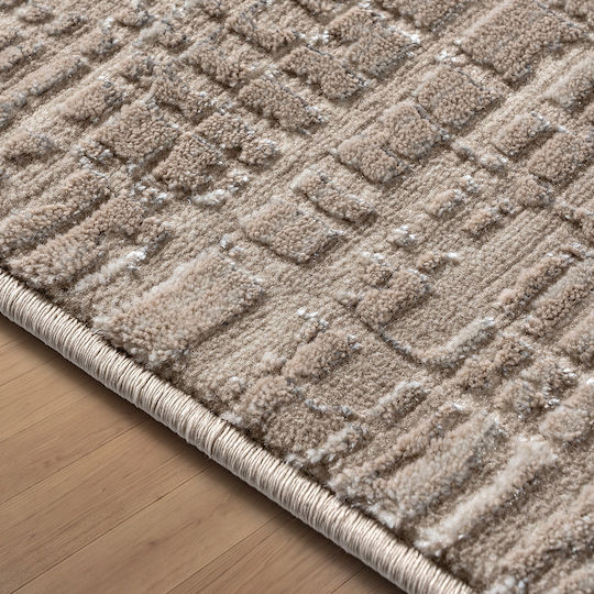 Beauty Home 9253 Rechteckiger Beiger Wohnzimmer Teppich 133x190cm