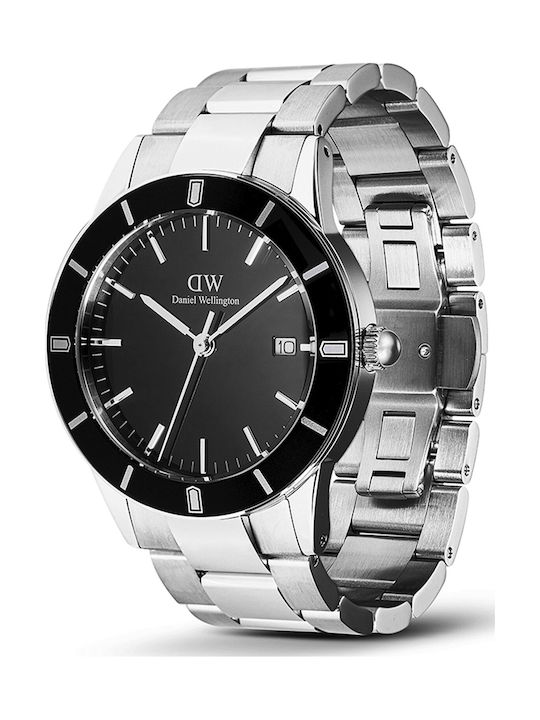 Daniel Wellington Men's Watch 40mm Battery with Silver Metal Bracelet