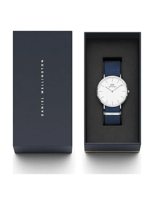 Daniel Wellington Men's Watch 40mm Battery With Blue Fabric Strap