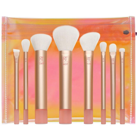 Real Techniques Set mit Make-up-Pinseln für Contouring aus synthetischem Haar Wanderer Mini Travel 8Stück