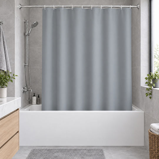 MRShome Duschvorhang 180x180cm Grau DC-025002 MRShome Duschvorhang 180x180cm Grau DC-025002