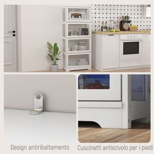 Βιβλιοθήκη Λευκή 59x30x139εκ.