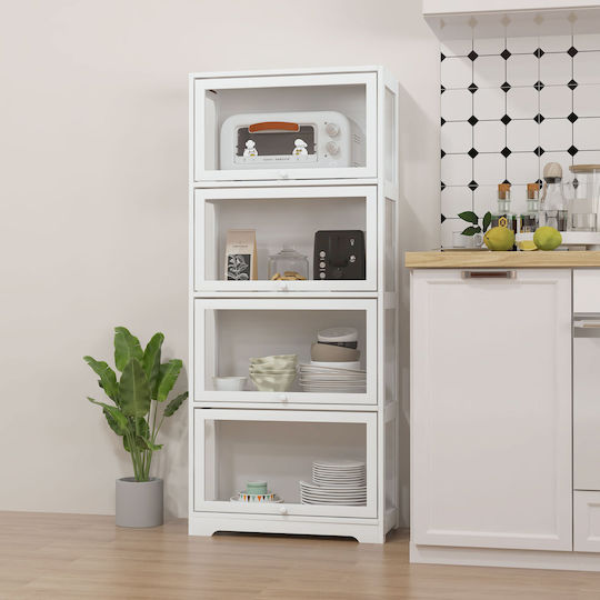 Βιβλιοθήκη Λευκή 59x30x139εκ.
