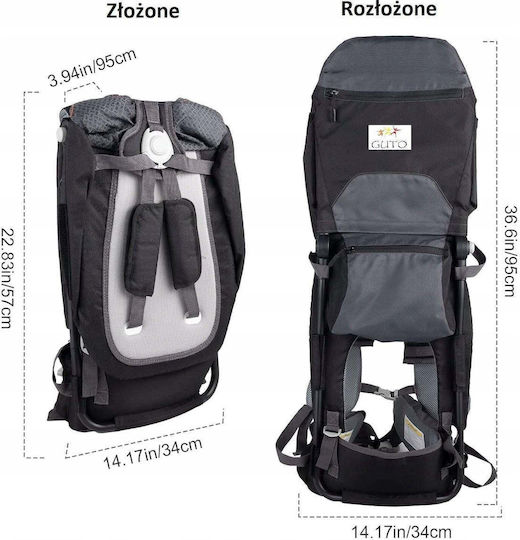 Guto Hiking Ram Кенгуру Раници Сив с Максимално Тегло 1.4kg