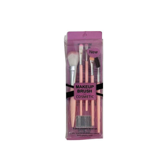 Make-up Pinsel Set aus Synthetischer Borste (Zufällige Herstellerfarbe Auswahl) 5 Stück