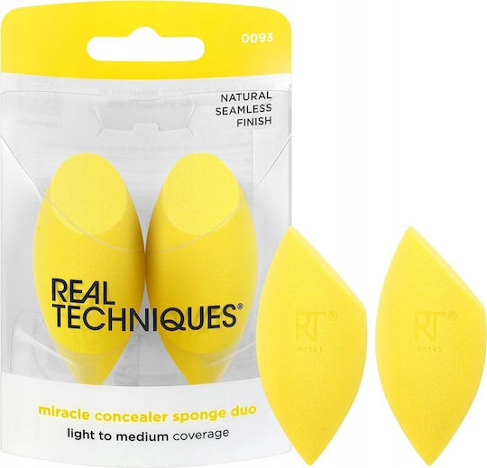 Real Techniques Professionell Set mit Make-up-Schwämmen für Concealer Miracle Concealer Sponge Duo 2Stück