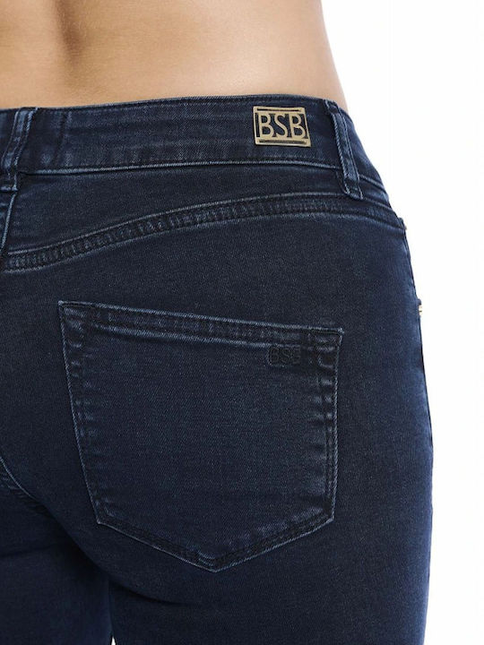 Pantaloni Jean Damă Cu Talie Joasă, Croială Bootcut