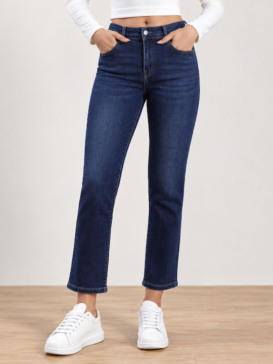 Pantaloni Jean Dama Cu Talie Înaltă Slim Fit