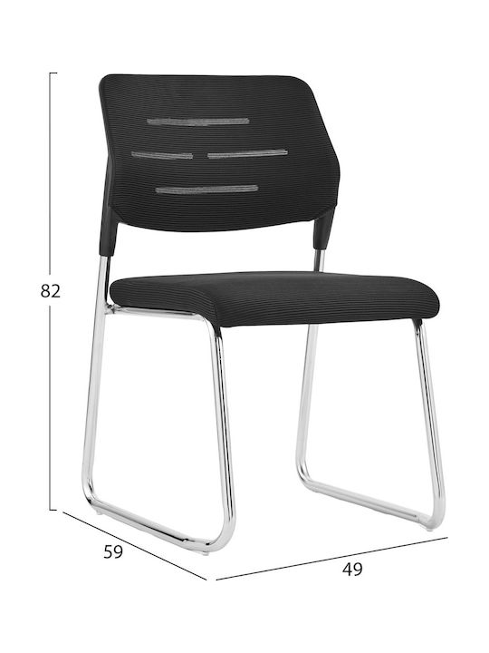 Visitor Chair Trabbel in Black Colour Visitor Chair Trabbel in Black Colour