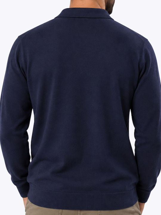Herrenblusen Langarm Blau