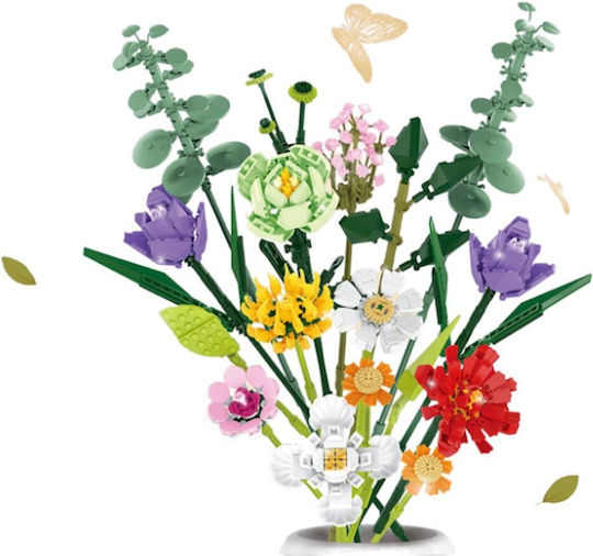 Building Blocks Bouquet of Colorful Flowers for 6+ Years 836 Pieces