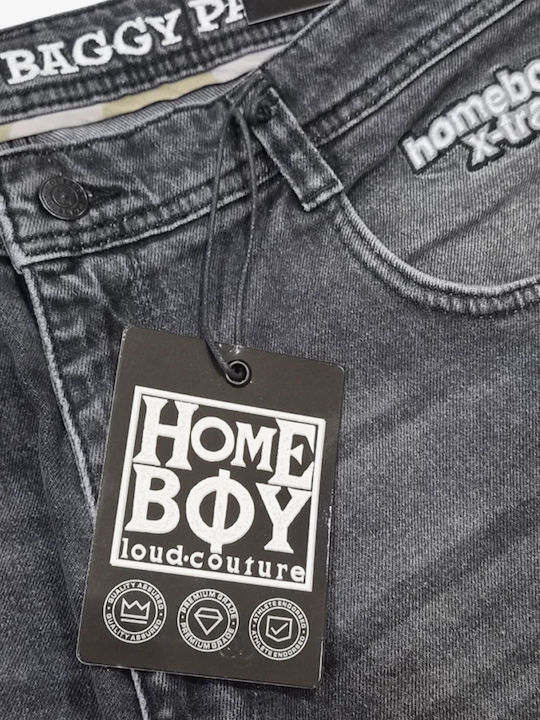X-tra Men's Baggy Vintage Black Jeans Pants
