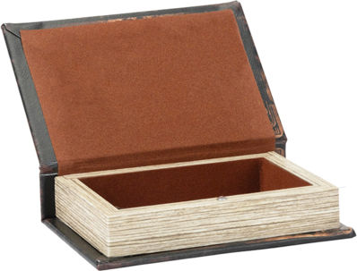 Set Cutii Decorative Din Lemn În Formă De Carte 3 Bucăți