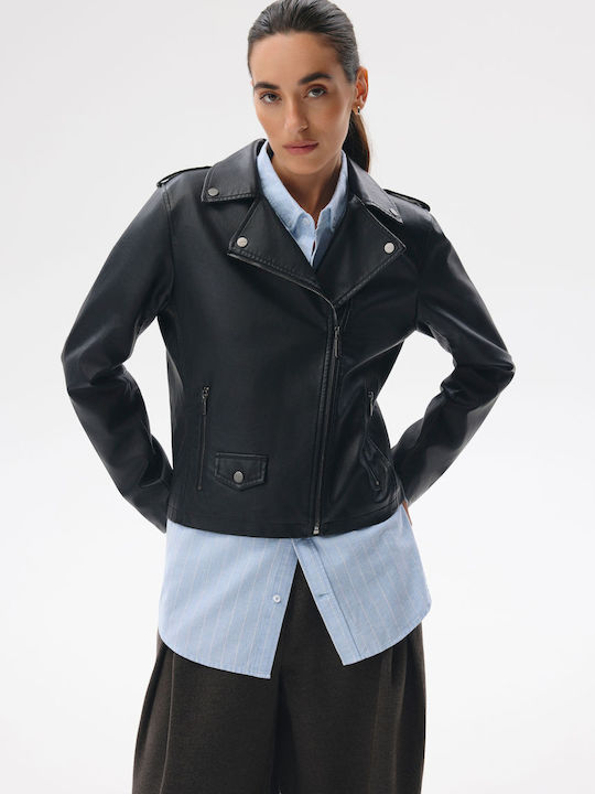 Lunika 264 Γυναικείο Biker Jacket Μαύρο