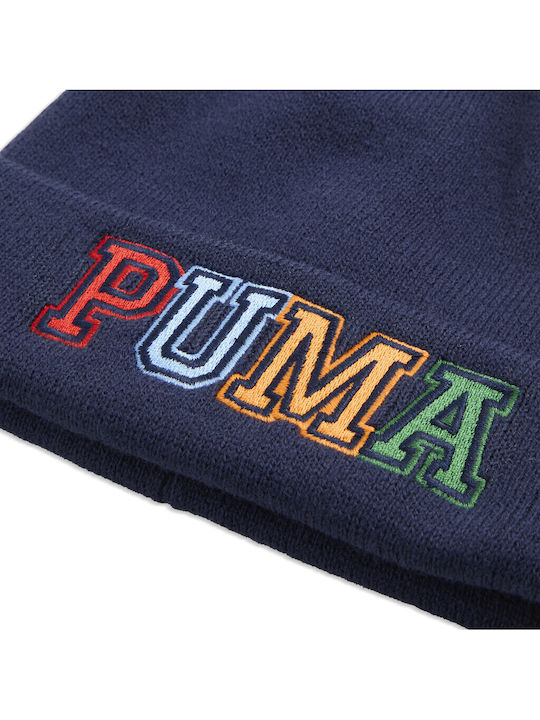 Pom Pom Kinder Beanie Gestrickt Marineblau