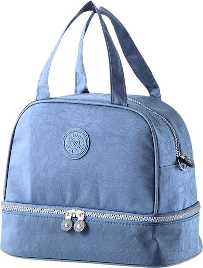 Lean Toys Schulische Isolierte Kinder Lunchtasche Handtasche Blau 25x16x27cm