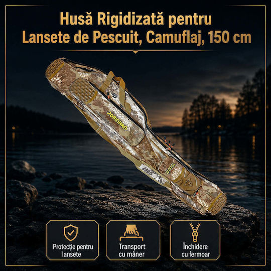 Feste Angelrutenkoffer & -röhren Camouflage 150 cm