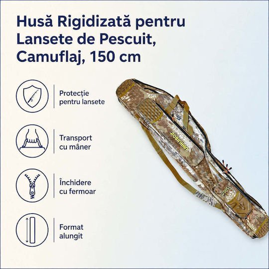 Feste Angelrutenkoffer & -röhren Camouflage 150 cm