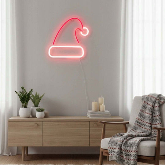Home&Styling Collection Изпълнена със светлина Коледна Пластмасова Фигура Знак Бяла Височина 23см