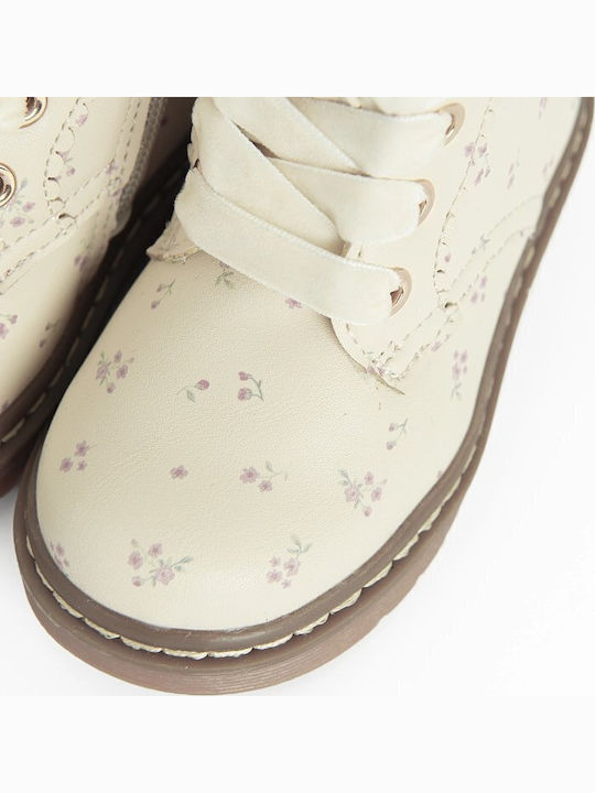 Kids Beige Ankle Boots