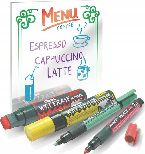 Pentel Маркер Зелен Liquid Chalk за Порцелан и Стъкло