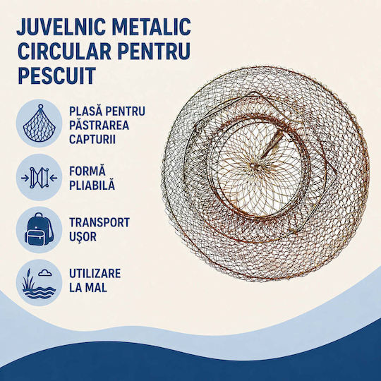 Cutie Circulară Metalică pentru Bijuterii de Pescuit Model 80201