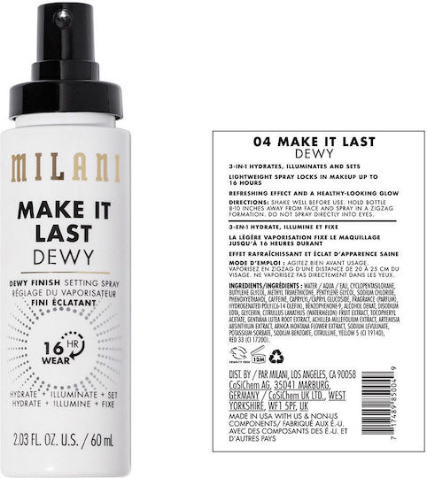 Milani 04 Make It Dewy 3-In-1 Setting Spray 60ml