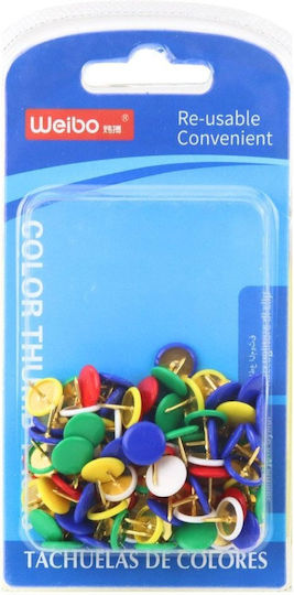 Lean Set Colored Pins Flat Head 90 Pieces